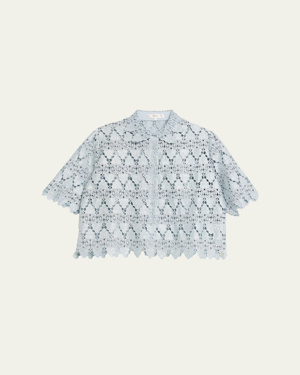 Lace Button-Front Shirt